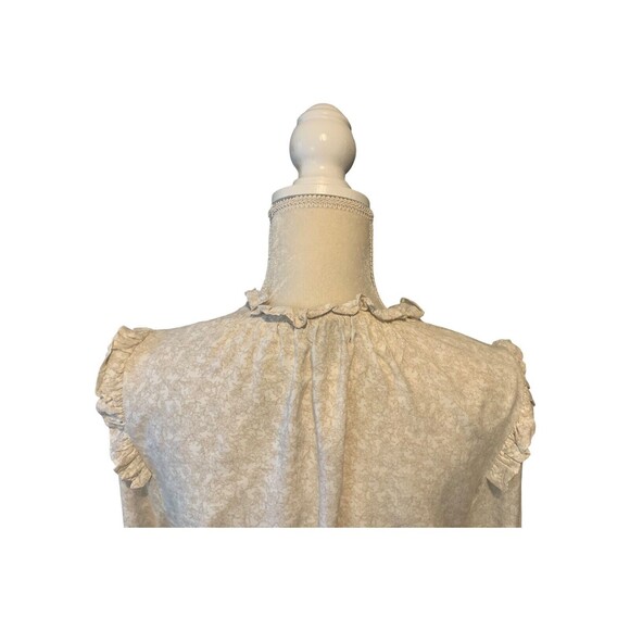 Alice Blue Cream Floral Lace High Neck Blouse Womens Size S - Picture 7 of 14